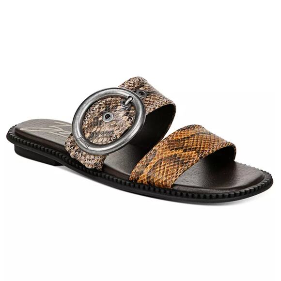 New Zodiac Frida Sandals Womens Buckled Two-Band Slide Sz 7 Round toe Cushioned - Picture 1 of 8